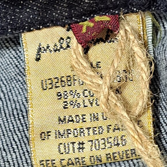 7 For All Mankind Women's Butterfly Embroidered Boho Classic Denim Jacket XL - Picture 8 of 9